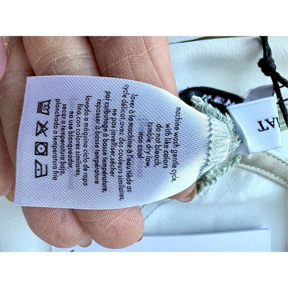 NWT WeWoreWhat Silky Charmeuse Maxi Slip Dress in a pastel watercolor pattern. - Picture 6 of 8